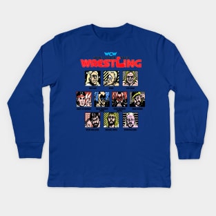 WCW NES Wrestling Kids Long Sleeve T-Shirt